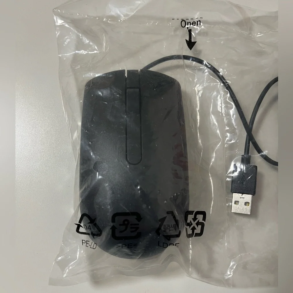 Dell MS116 DP/N 009NK2 Black USB Wired Optical Scroll Mouse